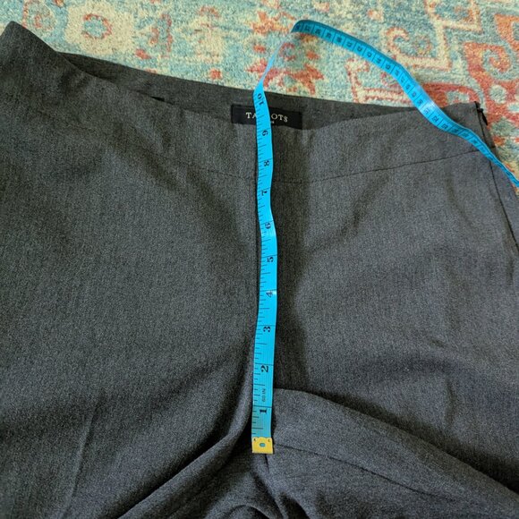 Talbots Heritage Dress Pants Women's 8 Petite Dark Gray Straight Leg Side Zip - Picture 12 of 13